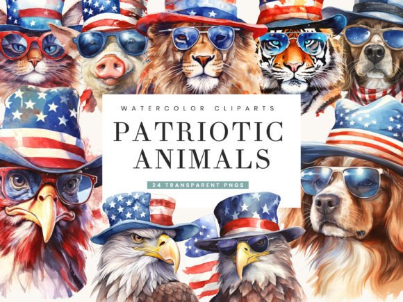 4th of July Patriotic Animals Clipart: Creative Ways to Celebrate Independence Day with Charm