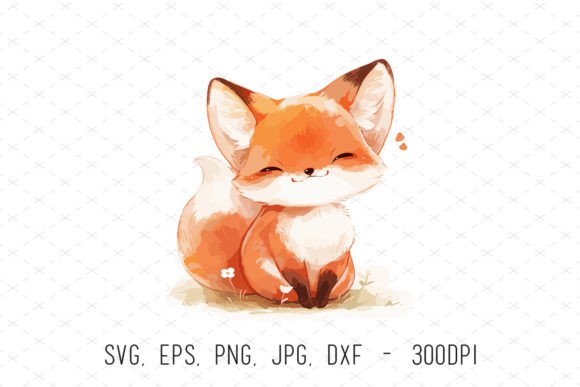 Baby Fox Watercolor Woodland Animals PNG: Creative Design Solutions for Print and Digital Projects