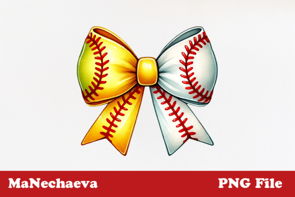 Baseball Softball Split Bow Sublimation: A Unique Design for Sporty Charm