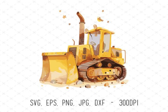 Creative Uses and Benefits of Watercolor Bulldozer Clipart for Baby Showers and Kids’ Themes