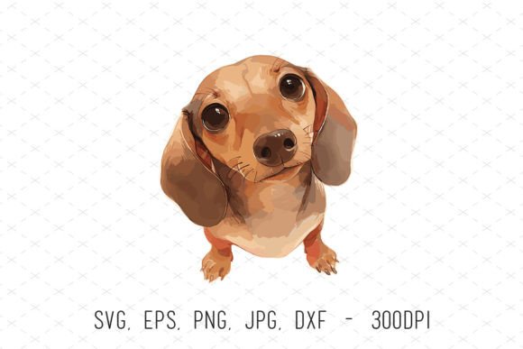 Cute Dachshund Watercolor Clipart for Creative Design Projects
