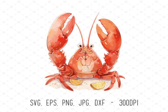 Cute Watercolor Lobster Sea Life Clipart: A Versatile Design Resource for Creative Projects