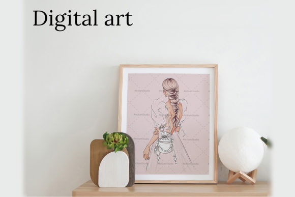 Fashion Bridal Light Pink Dress Art: A Timeless Illustration for Creative Projects