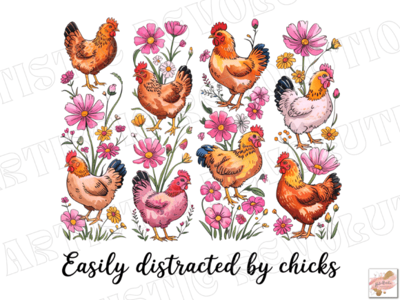 Funny Floral Brushstroke Chicken PNG: A Creative Goldmine