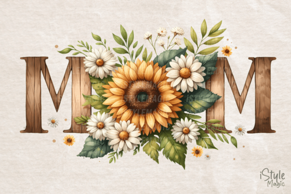 Sunflower Mama PNG Mom Sublimation Design