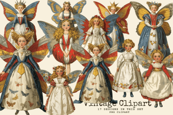Vintage Paper Doll PNG Clipart: A Versatile Design Resource