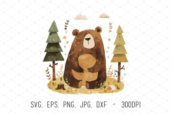 Watercolor Bear Baby Shower Clipart SVG: A Versatile Design Resource for Modern Creatives