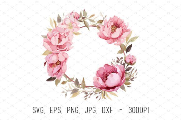 Watercolor Peonies Floral Frame Clipart: A Versatile Design Resource for Creative Projects