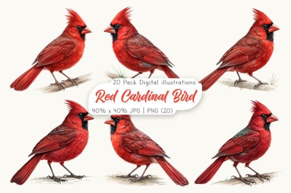 Watercolor Red Cardinal Bird Clipart: Strategic Value in Creative Projects