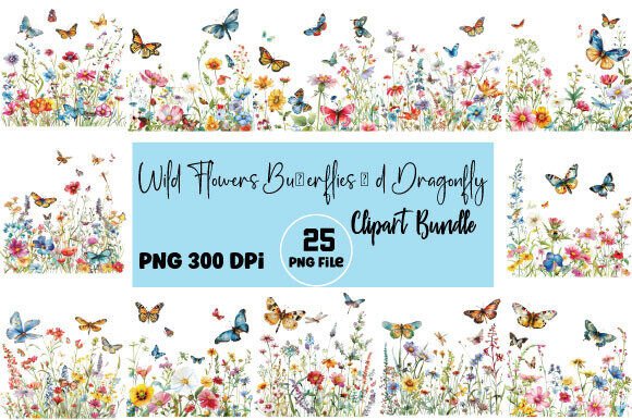 Wild Flowers Butterflies and Dragonfly: Creative Resources for Makers and Entrepreneurs